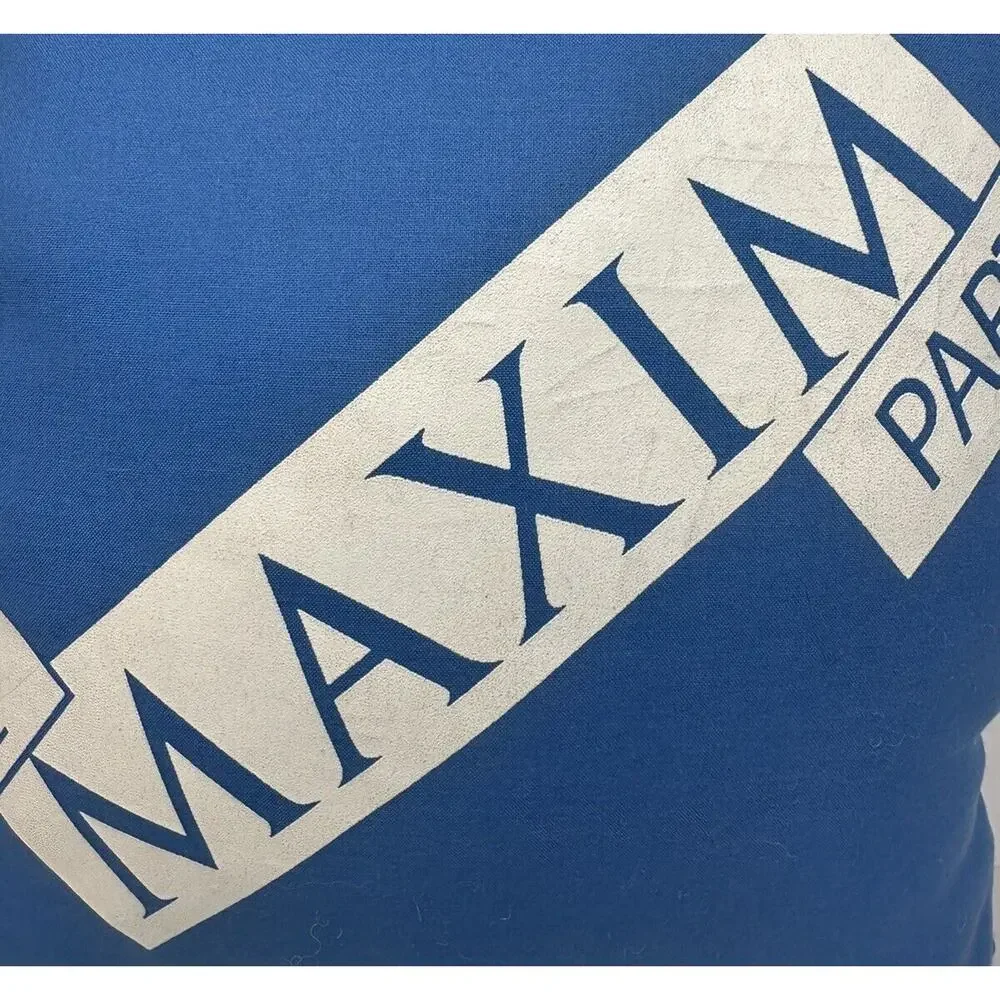 The Maxim Party Blue White Letters Throw Pillow 11‎ x 11